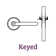 Luzern Flat Keyed (Entry) Door Lever with Rectangle Rosette