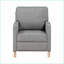 Fauteuil inclinable inclinable traditionnel Recliners - Tissu gris ardoise | Structure en bois massif | 1 pièce