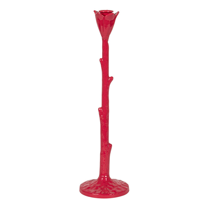 Grand porte-conique en forme de fleur en métal coulé
