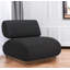 Chaise d'appoint rembourrée 34 po en tissu noir et bronze