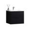 Armoire de salle de bain murale 24 po avec lavabo en céramique - noir mat
