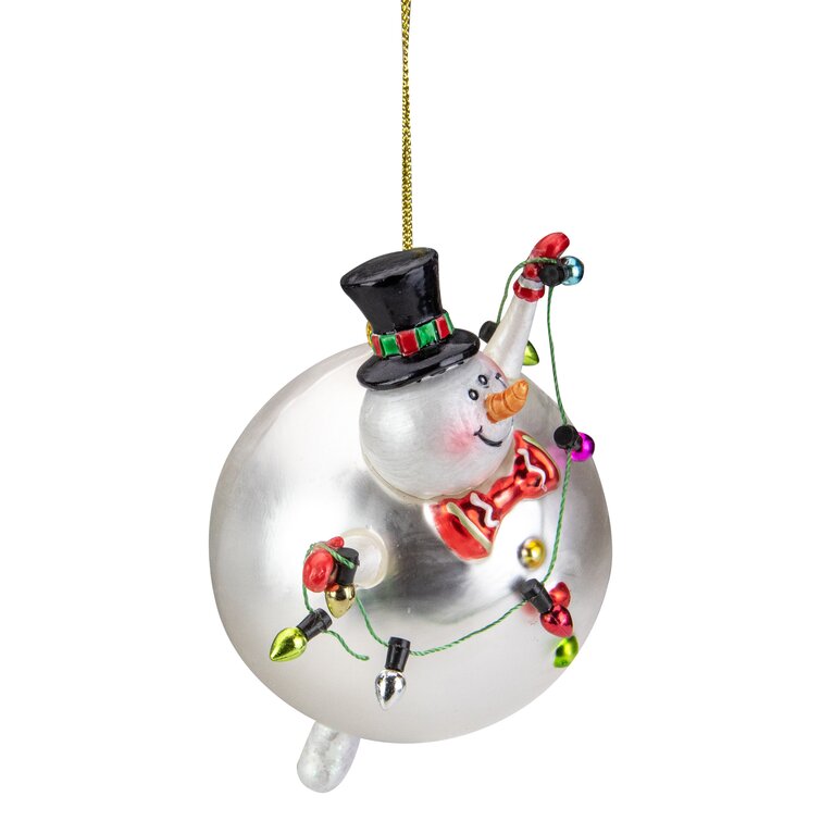 Solid Oak Top Hat Snowman Beaded Ornament Kit, Adult Unisex, Size: One Size