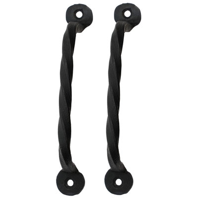 Heavy Duty Rustic Iron Twisted Barn Door Pull Handles