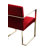     Pangea Home Dexter Upholstered Modern Velvet Arm/Dining Chairs – Indoor Arm Chairs with Gold or Silver Steel Legs- Dining Room, Bedroom, Living Room Chair - Red Velvet with Gold Legs-130251728