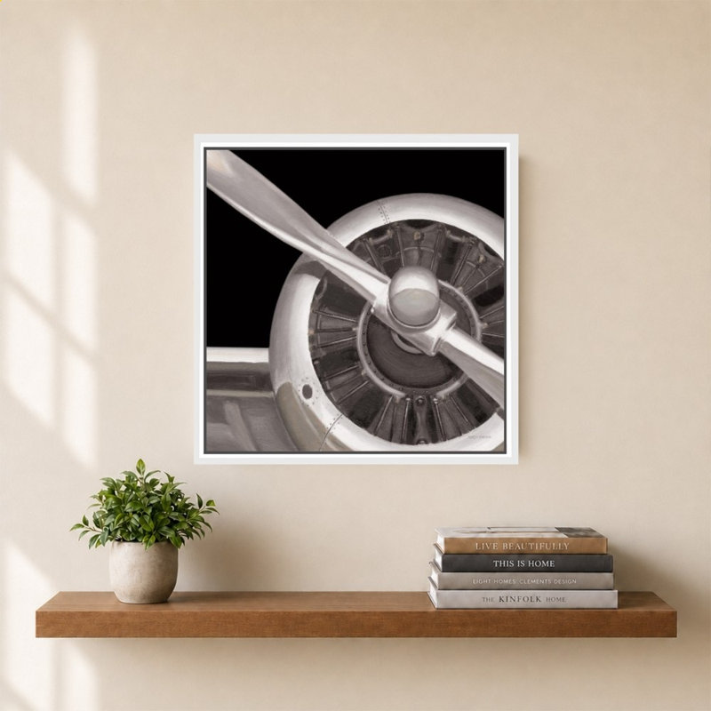 Voyage par Air III foncé par Marco Fabiano - impression sur toile, H 34 po x l 34 po