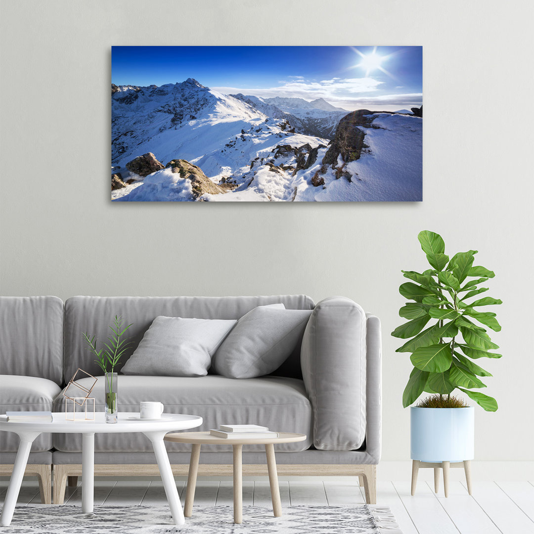 Leinwanddruck - Wandkunst - Drucke auf Leinwand - 100X50 Bildmotiv: Tatra Peak