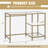 Sohrob Glass Top Metal Base Computer Desk