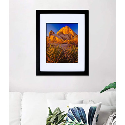 Mdf Picture Frames, 11 X 14" Photo Frames With Hd Ps Glass & Matboard, Wall Mount & Tabletop, Set Of 4