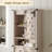 68" Freestanding Over-Toilet Storage with Sliding Barn Door & Adjustable Shelves-120330370