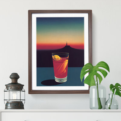 Cocktail At Night - Single Picture Frame Print