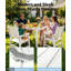 Ensemble de salle à manger d'extérieur pour 8 personnes, résistant aux intempéries, avec tables de patio modernes antirouille, structure en aluminium et trous pour parasol. Parfait pour le jardin, la terrasse, la véranda, le patio ou la piscine. Comprend 4 tables et 8 chaises. Couleur : blanc.-126708466
