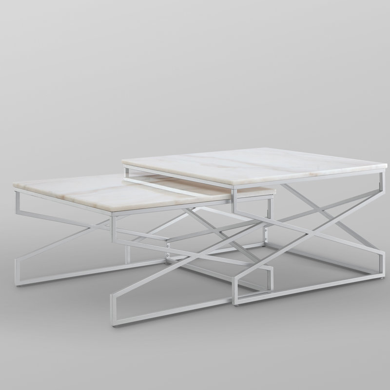 Ensemble de tables basses 4 pièces Sealcove, Argent