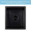 Évier de bar en granite avec grille d'évier et crépine Lqsqua L 17,5 po x l 15,5 po-128838142