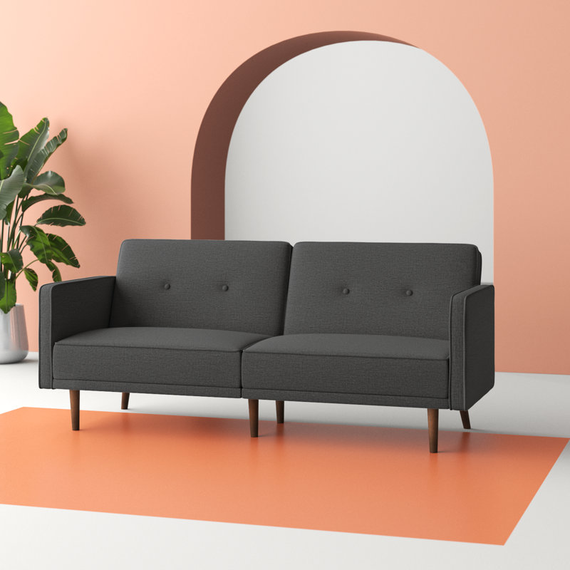Ellensburg 76" Sleeper Sofa, Charcoal