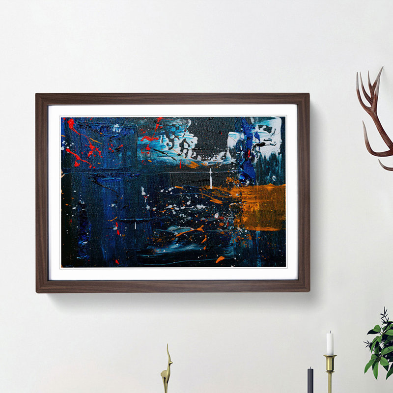 Abstract Vol.400 by S.Johnson - Framed Print, 48cm H x 65cm W x 2cm D, Walnut Framed