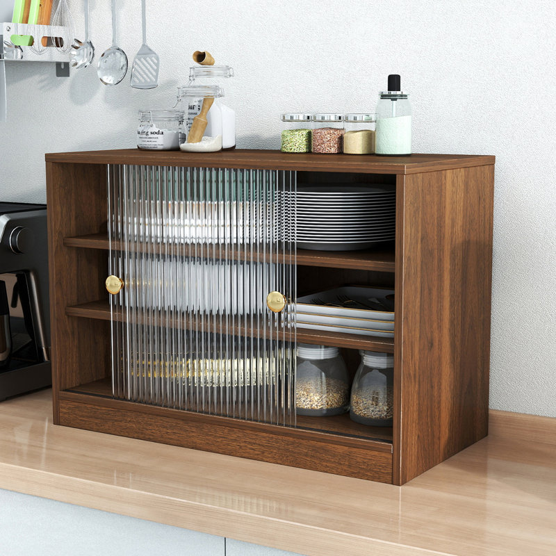 Armoire de rangement rustique à 3 niveaux pour comptoir