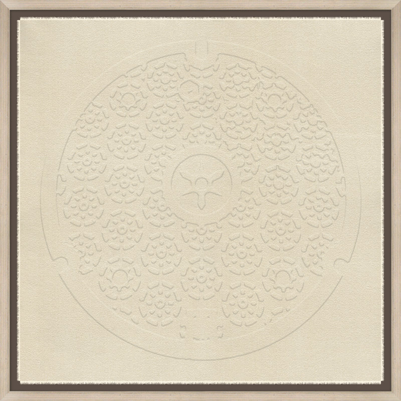 Man Hole 1 Print by Thom Filicia, Beige, 39.5"H x 39.5"W x 0.63"D