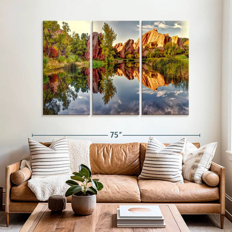 Alvord Red Rocks Reflection, 42" H x 65" W