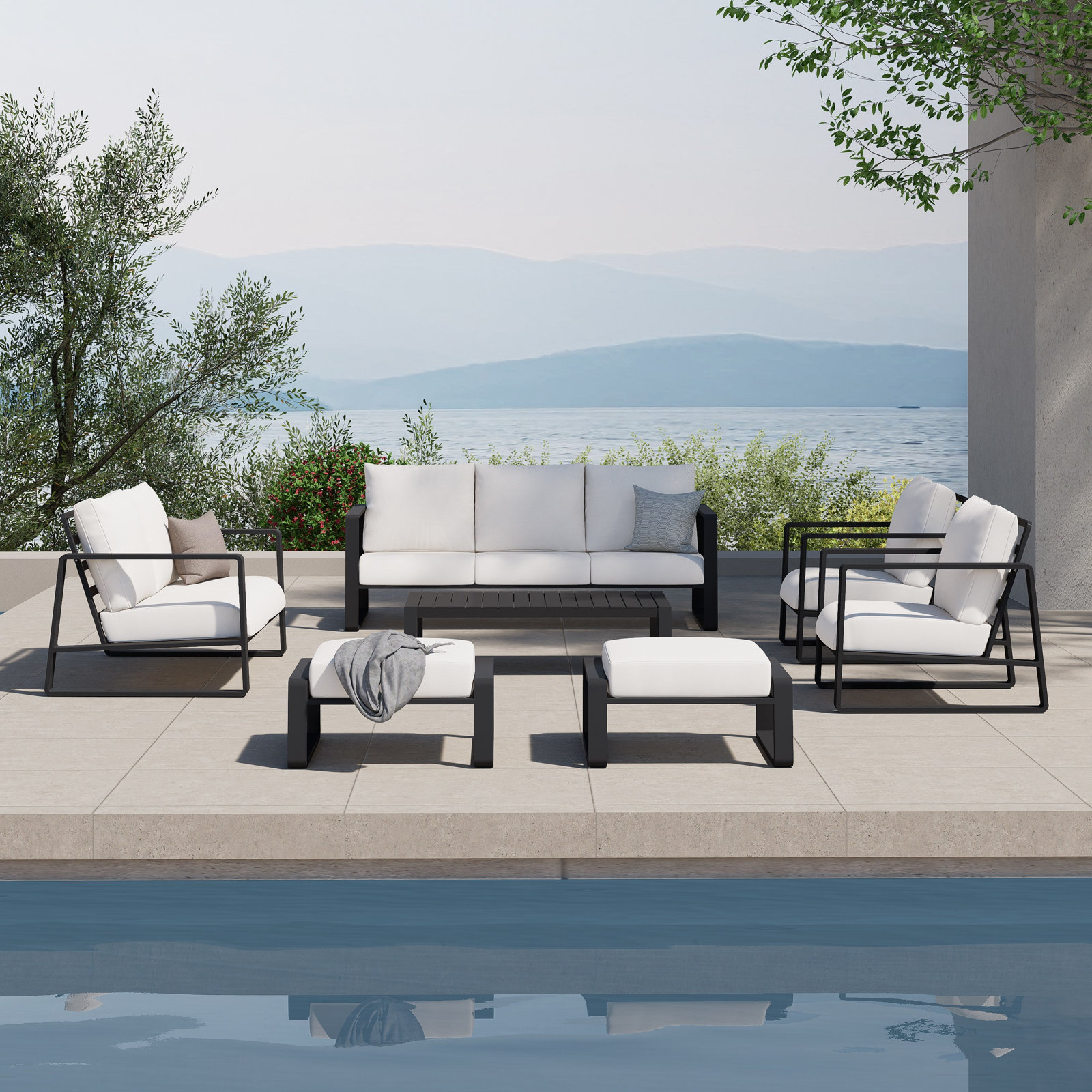 Leanna 7-Person Complete Patio Set