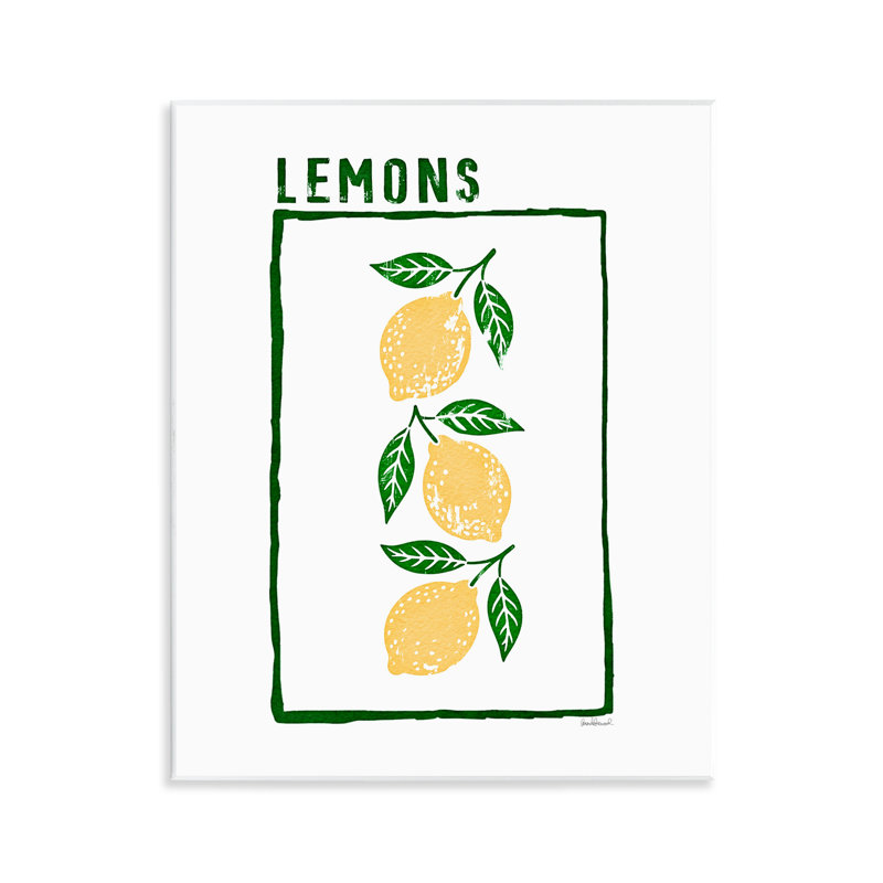 Plaque murale Tasty Summer Lemons, design par Amanda Greenwood