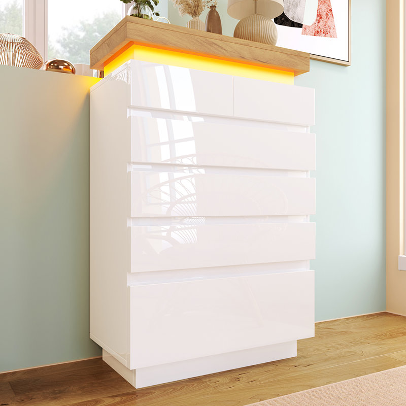 Dauda 73cm W 5 - Drawer Chest of Drawers