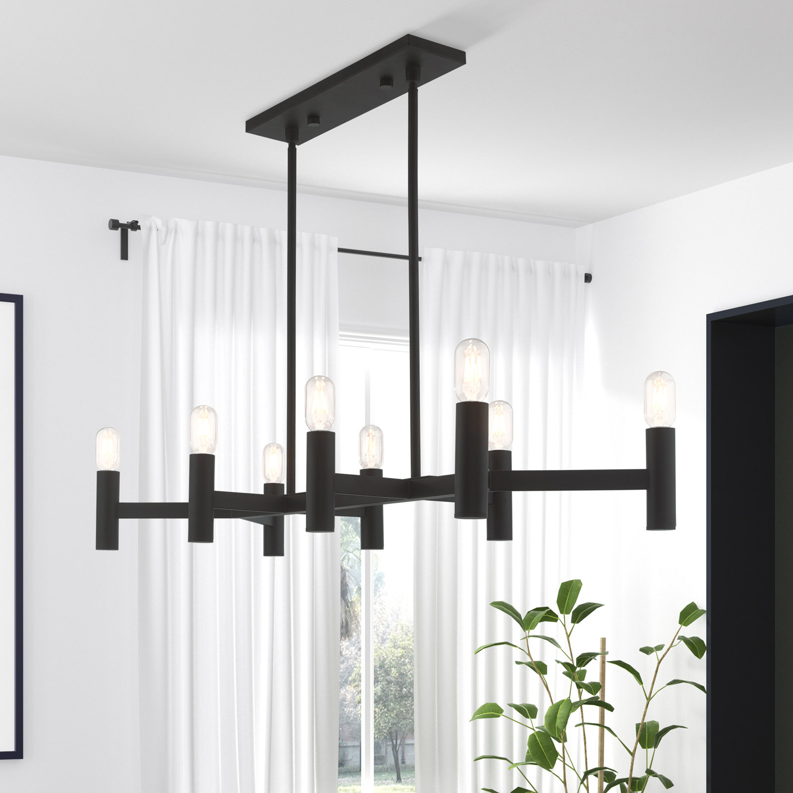 Martella 8-Light Chandelier, Black