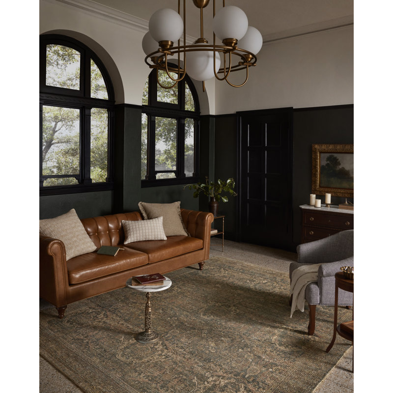 Tapis minuit / écorce Magnolia Home par Joanna Gaines x Loloi Oakley, 8 pi 6 po x 11 pi 6 po