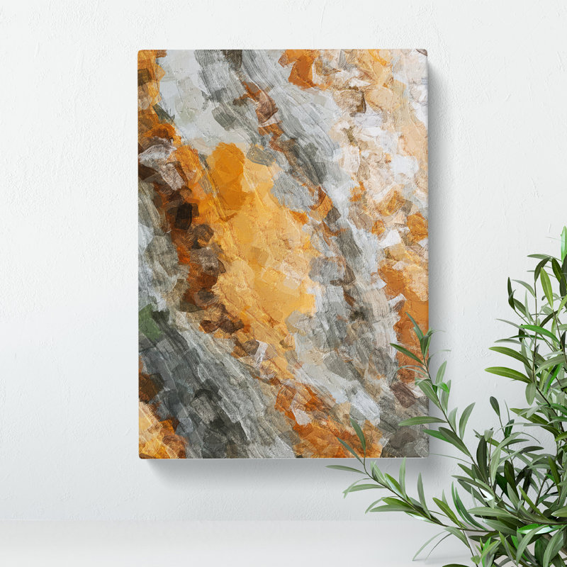 Brown Sugar Abstract - Wall Art, Wrapped Canvas, 50cm H x 35cm W x 3cm D, No Matte