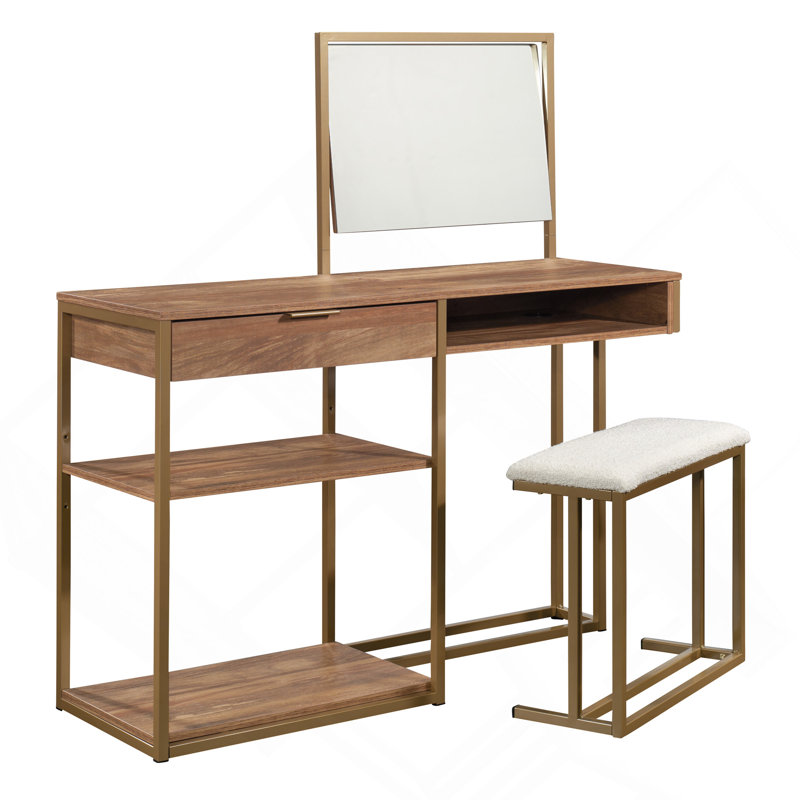 Meuble-lavabo, finition brune
