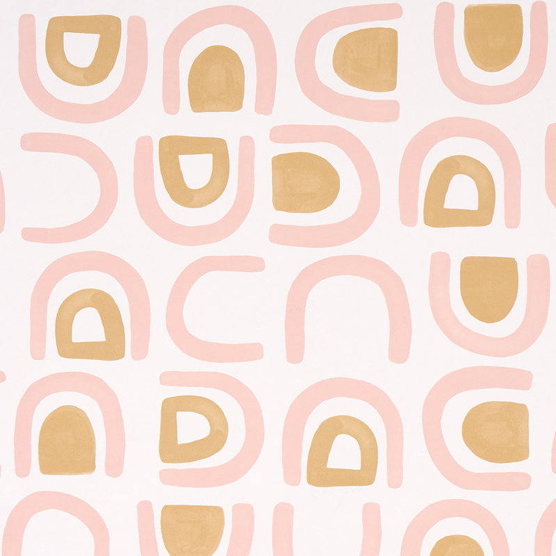 Schumacher x Hadiya Williams Threshold Wallpaper, Salt/Ochre