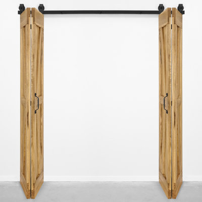 Favian Double Bi-Folding System Solid Oak Barn Door