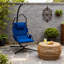 Chaise hamac avec structure et coussin en acier-1288274379