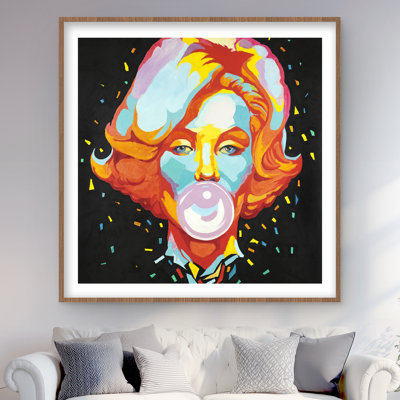Colorful Marilyn Monroe Bubblegum Print | Living Room Decor