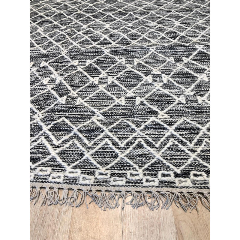 Penelope Kilim Brown Handmade Wool Area Rug, Rectangle 9' x 12'