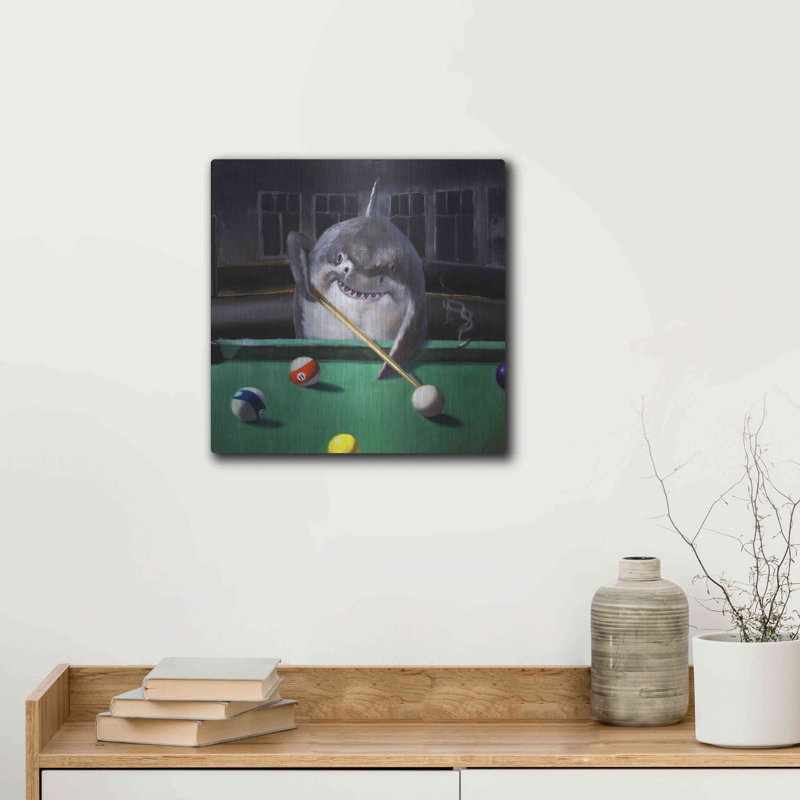 «Pool Shark» par Lucia Heffernan, H 12 po x l 12 po