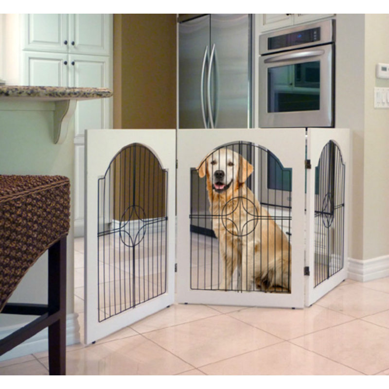 Barrière universelle autoportante pour animaux, Blanc
