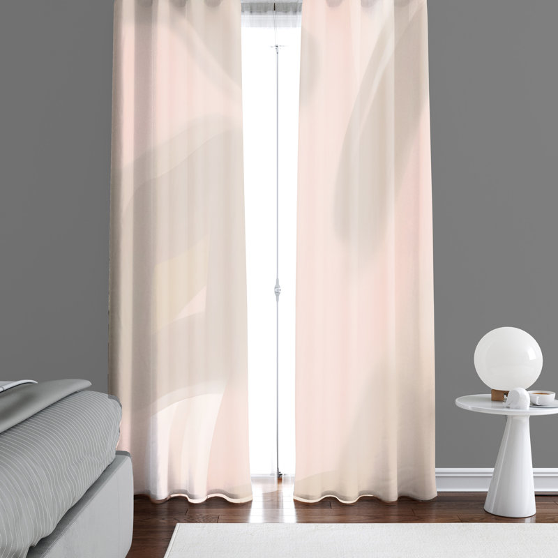 Paire de rideaux semi-transparents en polyester Annastashia, L 40 po x L 82 po