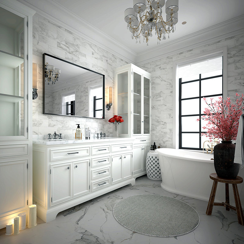 Maylie Metal Rectangle Wall Mirror
