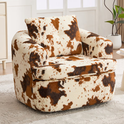 Fauteuil demi-tonneau pivotant à 360 ° 360,6 po avec chaise à deux couches pour le salon, la chambre à coucher, le bureau et l'hôtel