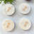 Set of 4 Stallion Marble Coasters - White