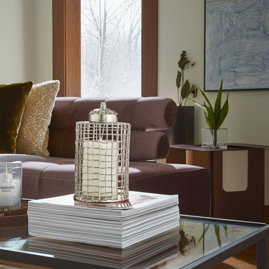 Metal Cylinder Lidded Jar Everly Quinn 