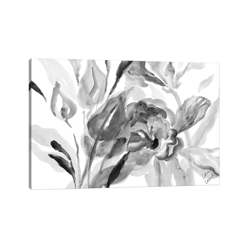 Dark Florals by Lanie Loreth - Painting on Canvas, Wrapped Canvas, 20.32 cm H x 30.48 cm W