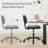Two piece office furniture set, L-shaped writing desk and PU leather small chair set-1390774168