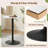 Set of 2 Modern 23.6" Round Dining Tables, Adjustable Height Swivel Base Pedestal Tables for Kitchen, Breakfast Nook-560013813