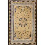Antique Ningxia Hallway Runner Wool Yellow Rug