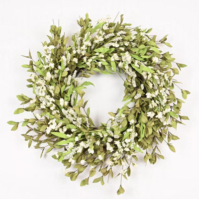 Couronne de fleurs artificielle 26 po pour la porte d'entrée