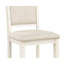 Chaises de salle à manger à hauteur de comptoir transitionnelle - blanc antique, revêtues de tissu d'ameublement texturé blanc Spot