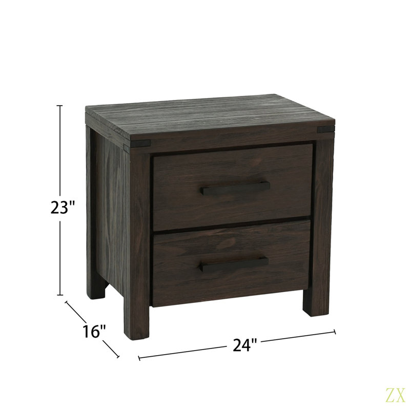 Table de chevet 2 tiroirs