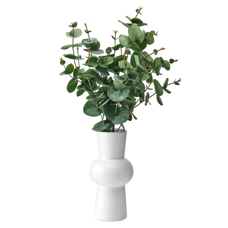Elements Artificial Eucalyptus In Vase, 22 Inch