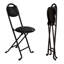 Chaises pliantes portatives 2 pièces avec support pour le dos, sièges rembourrés pour plusieurs utilisations - Petits espaces de conception compacte, cuir d'acier et de polyuréthane, stabilité des pieds en X, repose-pieds, siège facile à nettoyer, siège de 17 po-626679378